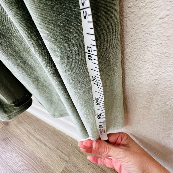 Baltic Born Light Sage Green Velour Short Flutter Sleeve Maxi Wrap Dress XS - Picture 12 of 16